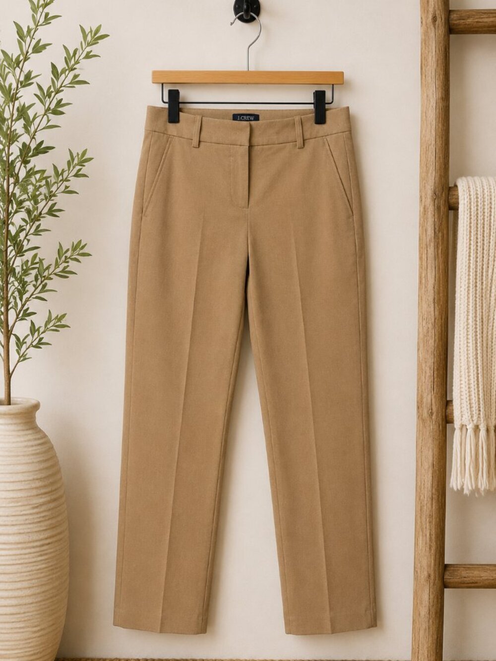J.Crew Kallie Pant Women’s 0 Petite Tan Stretch Pants NWT